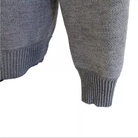 New Mens Real Essentials 1/4 Zip Pullover Gray Sweater Sz XXL NWT Polyester - Picture 3 of 9